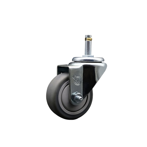 3'' Thermoplastic Rubber Wheel Swivel 7/16'' Grip Ring Stem Caster
